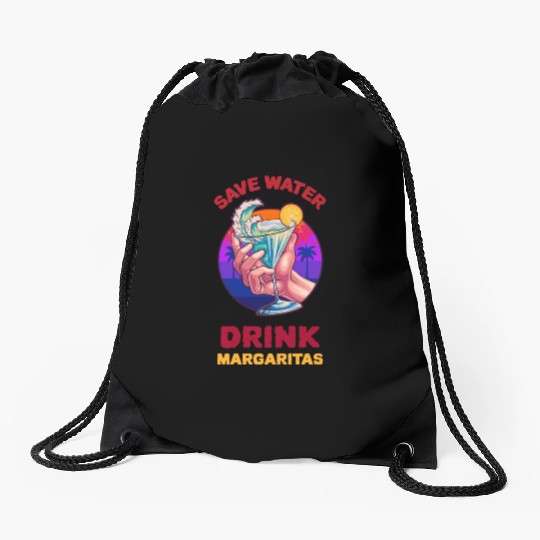 Margarita Save The Environment Drawstring Bags