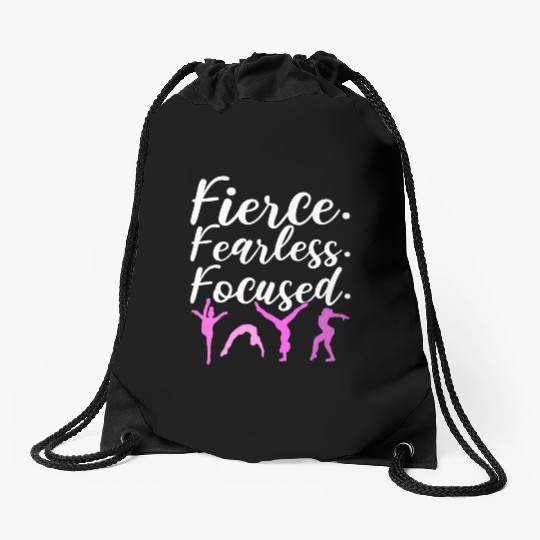 Fearless Gymnast Gymnastic Teacher Drawstring Bags