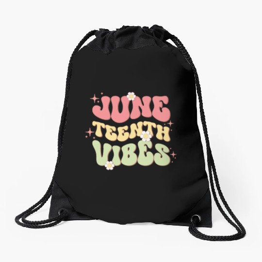 Juneteenth Vibes, Independence Day Drawstring Bags