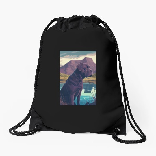 Cane Corso Nature Drawstring Bags
