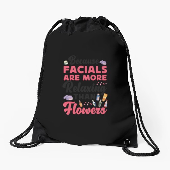 Cute Licensed Esthetician Skincare Drawstring Bags