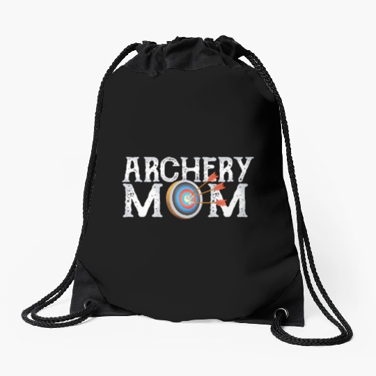 Archery Archer Mom Target Proud Parent Bow Arrow Drawstring Bags