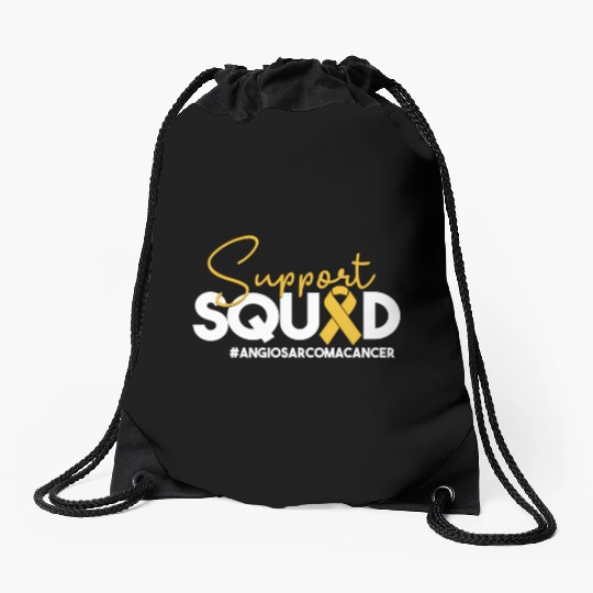 Support Squad Chemo And Caregivers Drawstring Bags