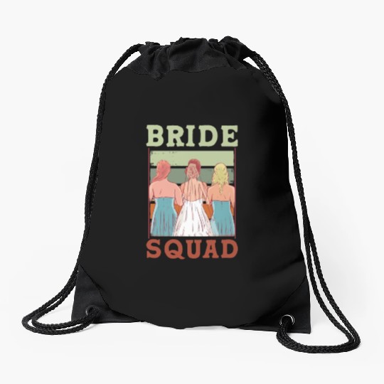 Bride Squad Bachelorette Party Wedding Cute Drawstring Bags