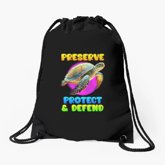 Save Nature protected species Environment Drawstring Bags