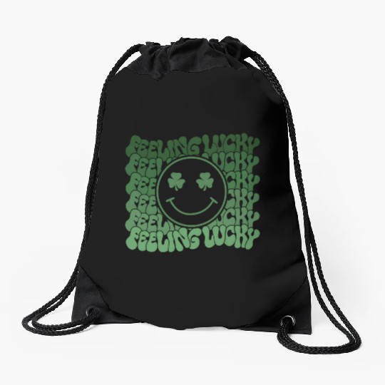 Feeling Lucky Saint Paddys Irish Smiling Icon Sham Drawstring Bags