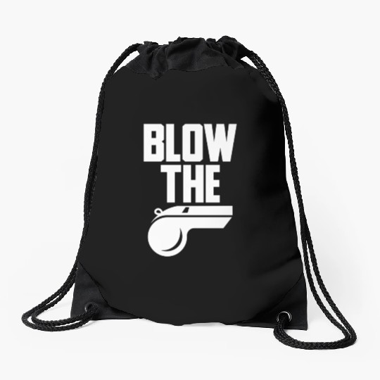 Nice Whistle Volleyball Blow The Whistle Bad Refer Drawstring Bags