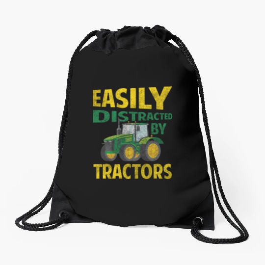 Farmer Field Harvest Drawstring Bags