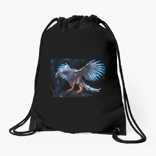Hawk of Tomorrow Drawstring Bags