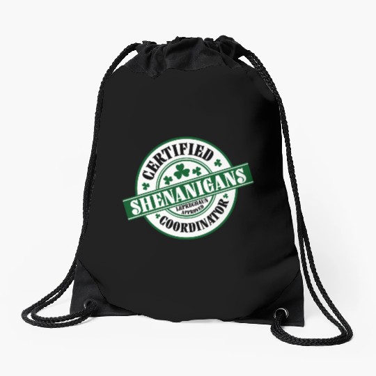 Shenanigans Coordinator Shamrock St Patrick'S Day Drawstring Bags
