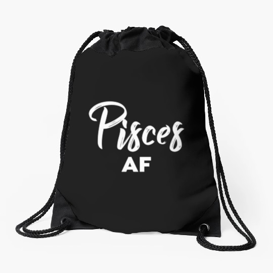 Pisces Af Pisces Astrology Zodiac Sign Pisces Drawstring Bags