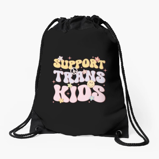 Support Trans Kids, LGBT Pride Month Drawstring Bags