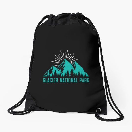 Glacier National Park Mountaineers Mountain lover Drawstring Bags