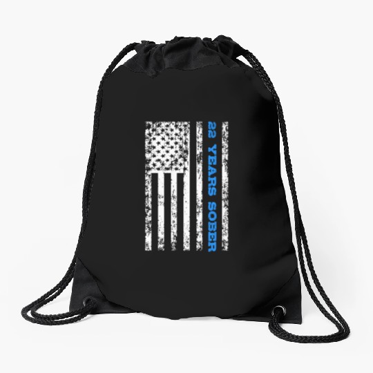 Sobriety 22 Years Sober Drawstring Bags