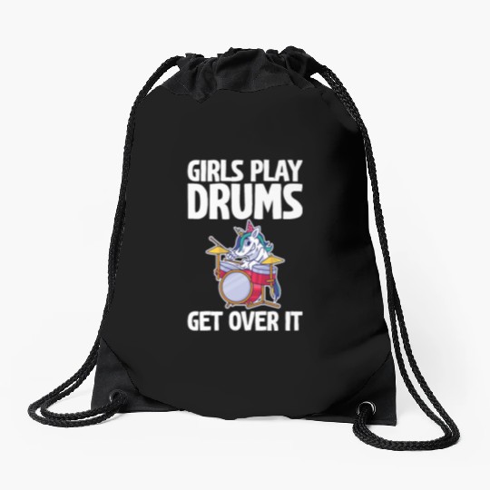 Girls Play Drums, Get Over It 2 Drawstring Bags