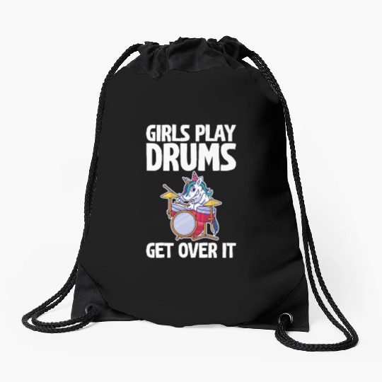 Girls Play Drums, Get Over It 2 Drawstring Bags