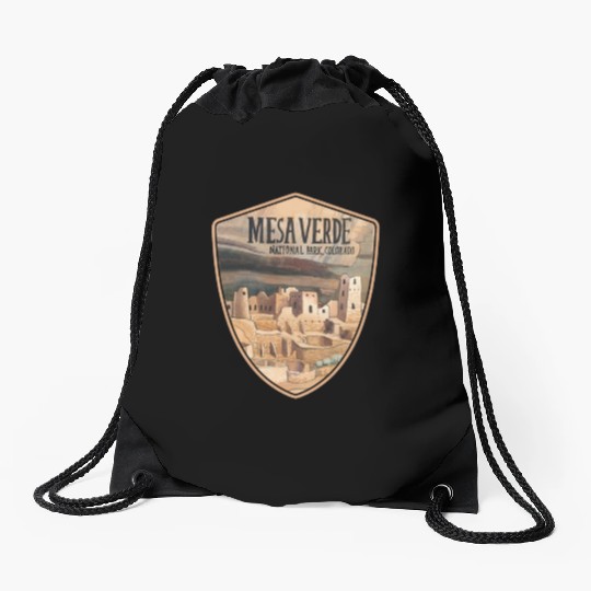 mesa verde national park Drawstring Bags