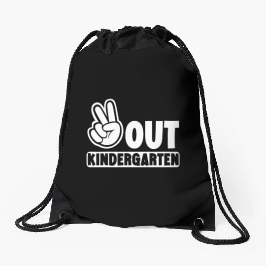 Out Kindergarten Happy Graduation Day Kinder Stude Drawstring Bags