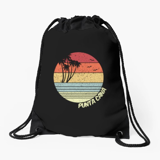 Punta Cana Dominican Republic Vacation Drawstring Bags