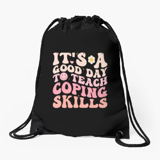 Teach ing Skills Teacher Back To School Counselor Drawstring Bags