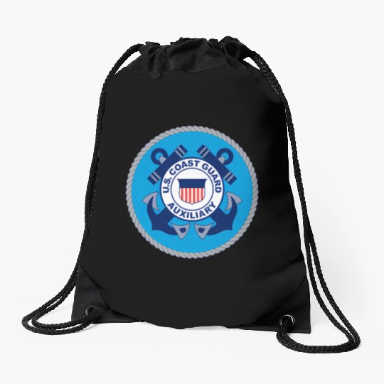 Us Coast Guard Auxiliary Uscga Volunteer Service Drawstring Bags
