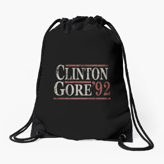 Distressed Bill Clinton Al Gore 1992 Drawstring Bags