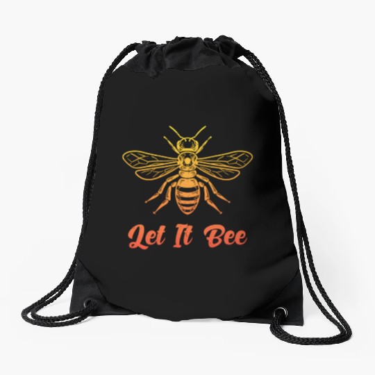 Beekepeer Let It Bee Beekepping Bumblebee Nature Drawstring Bags