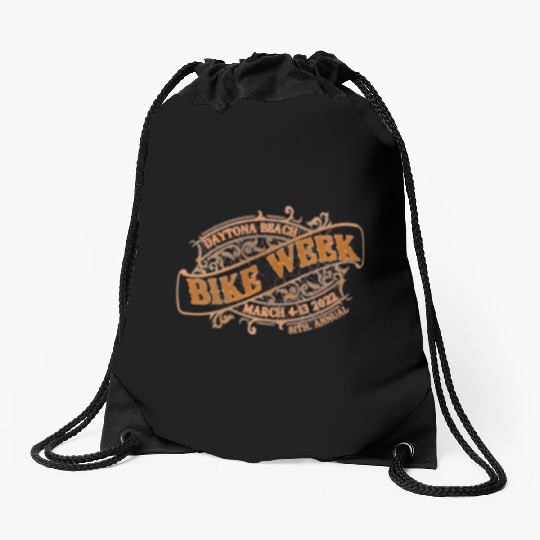 Daytona Beach Bike Week 2022 Front And Back Drawstring Bags