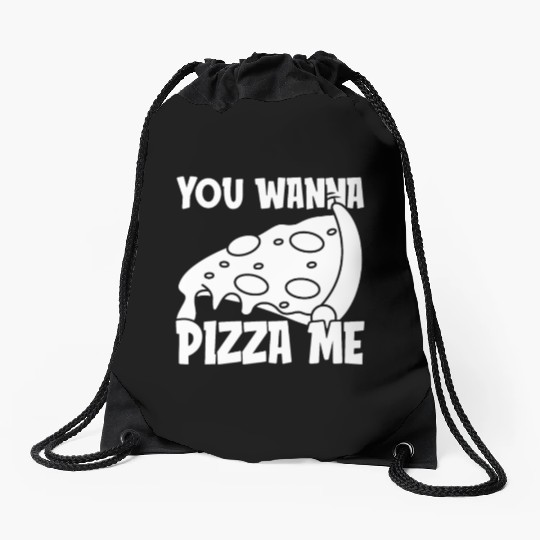 Street Food Pizza Drawstring Bags