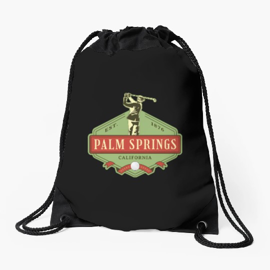 Palm Springs California Golf Drawstring Bags