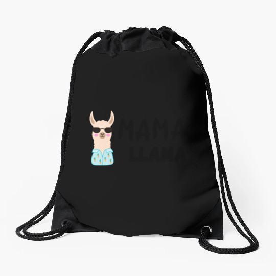 mama llama Drawstring Bags