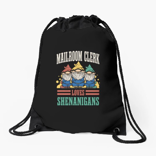 Mailroom Clerk Loves Shenanigans St. Patrick's Day Drawstring Bags