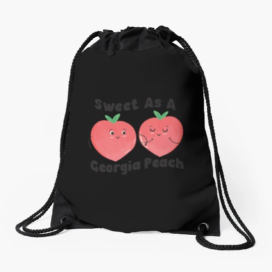 Sweet As A Georgia Peach Cute Funny Southern Drawstring Bags
