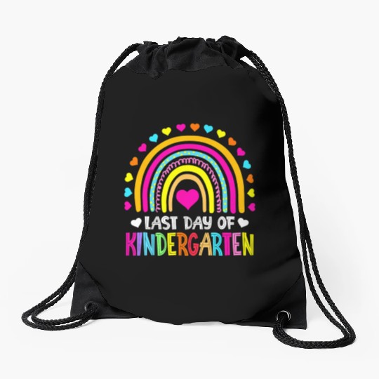 Last Day of Kindergarten Graduation Teacher Studen Drawstring Bags