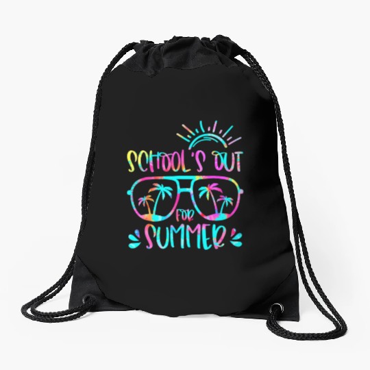 Last Day Of School Schools Out For Summer Teacher Drawstring Bags
