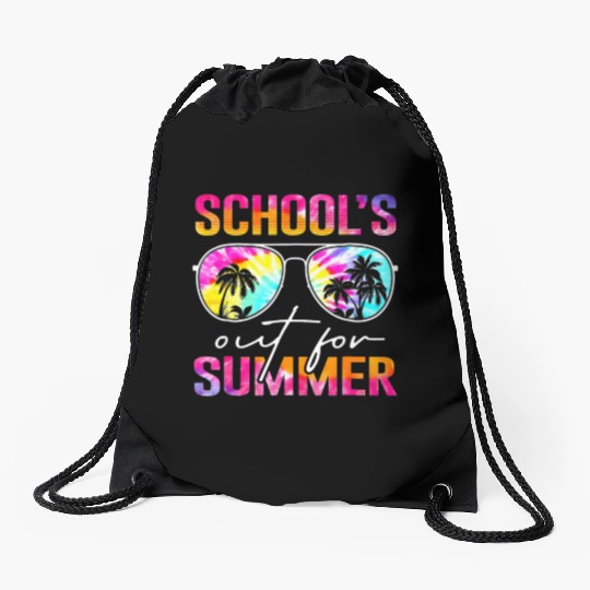 Last Day Of School Schools Out For Summer Teacher Drawstring Bags