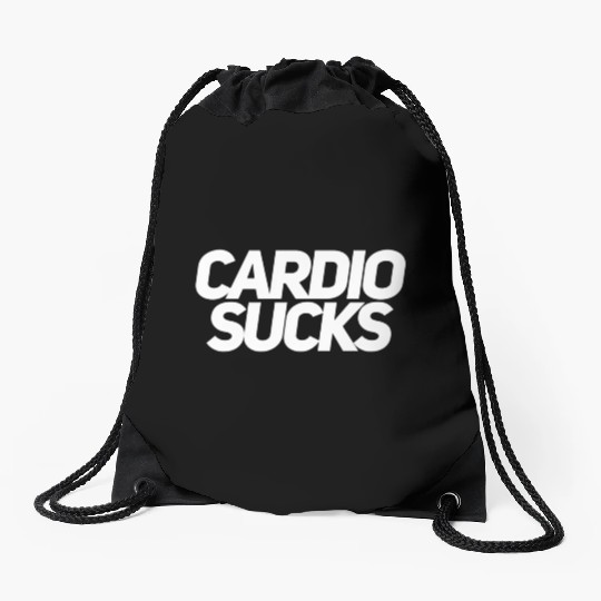 Cardio Sucks Workout Gym Drawstring Bags