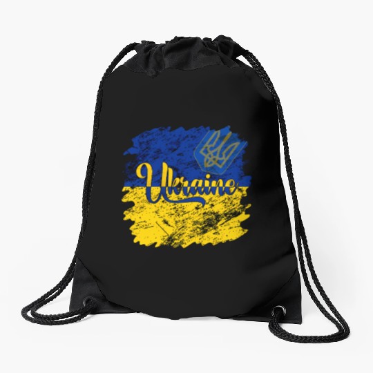 Ukraine Ukrainian Flag I Stand With Ukraine Pride Drawstring Bags