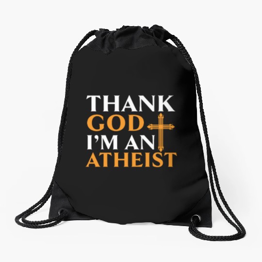 Atheism Anti-Religion Agnostic Freethinker Atheist Drawstring Bags