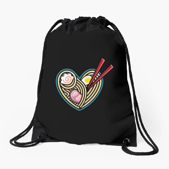 Love Ramen Drawstring Bags