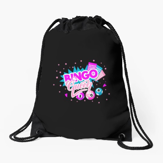 Bingo Queen Pocket Balls Fun Drawstring Bags