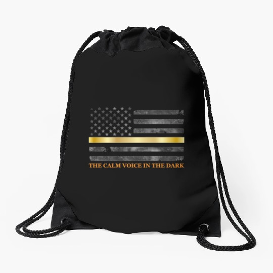 Dispatcher - Thin Yellow Gold Line 911 Emergency Drawstring Bags