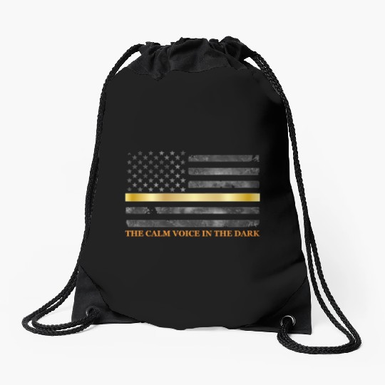 Dispatcher - Thin Yellow Gold Line 911 Emergency Drawstring Bags