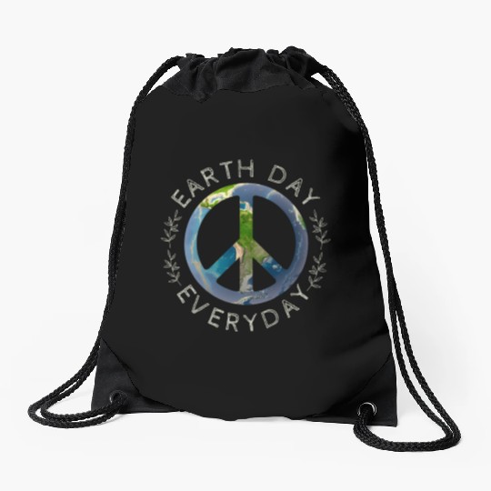 Earth Day Everyday World Global Peace On Earth Drawstring Bags