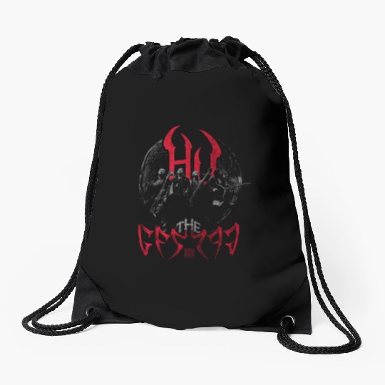 The Hu - Band Front Back Print Drawstring Bags