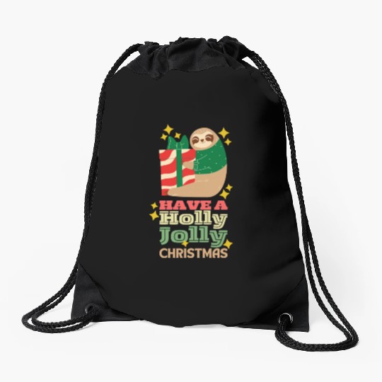 Have A Holly Jolly Christmas Drawstring Bags