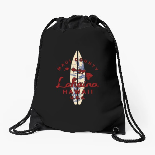 Maui Lahaina Hawaiian Islands Hawaii Drawstring Bags