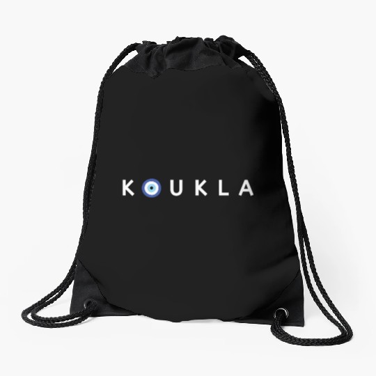 Koukla Evil Eye Greek Greek Pride Greece Drawstring Bags