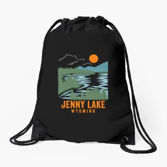Jenny Lake Wyoming Drawstring Bags