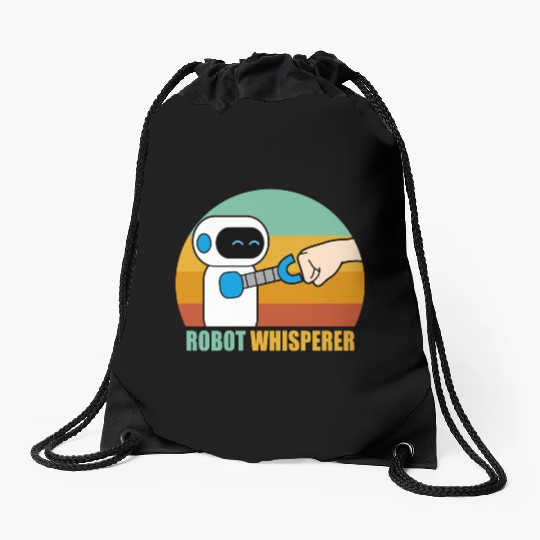 Robot Whisperer Robotisc Engeneering Drawstring Bags